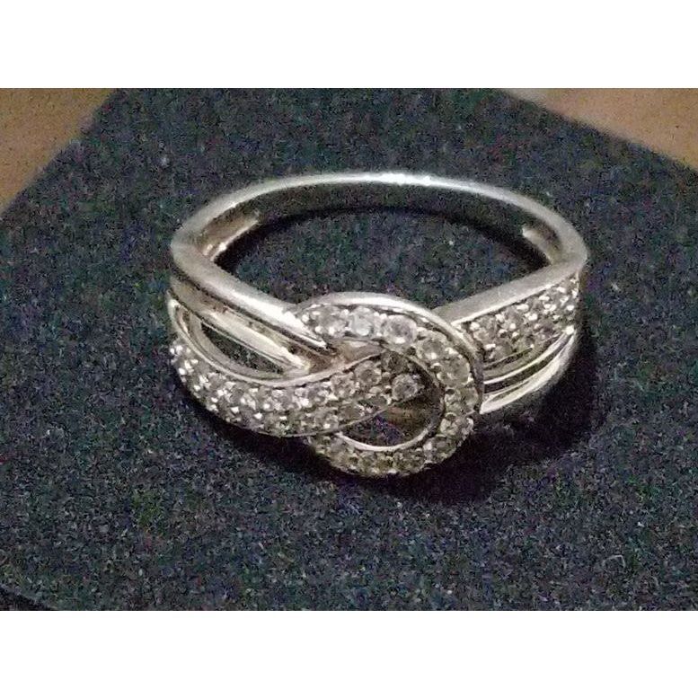 Ibb .925 Silver White Sapphire Ring Sz 7